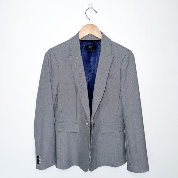 J. Crew Women’s Traditional Houndstooth Single Button Peplum Blazer - Picture 4 of 14